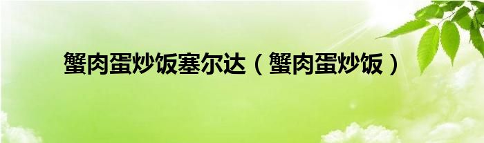 蟹肉蛋炒饭塞尔达（蟹肉蛋炒饭）