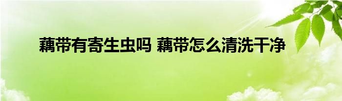 藕带有寄生虫吗 藕带怎么清洗干净