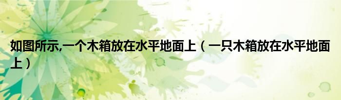 如图所示,一个木箱放在水平地面上（一只木箱放在水平地面上）