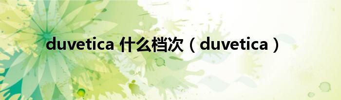 duvetica 什么档次（duvetica）