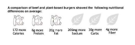 肉汉堡中含有更多的蛋白质 卡路里和脂肪