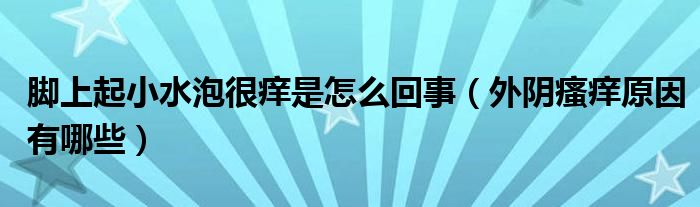 脚上起小水泡很痒是怎么回事（外阴瘙痒原因有哪些）