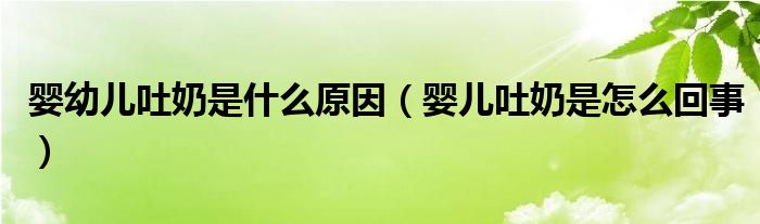 婴幼儿吐奶是什么原因（婴儿吐奶是怎么回事）