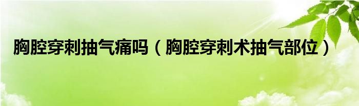 胸腔穿刺抽气痛吗（胸腔穿刺术抽气部位）