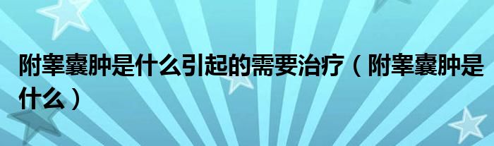 附睾囊肿是什么引起的需要治疗（附睾囊肿是什么）