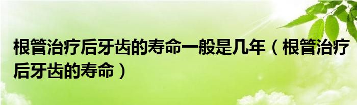 根管治疗后牙齿的寿命一般是几年（根管治疗后牙齿的寿命）