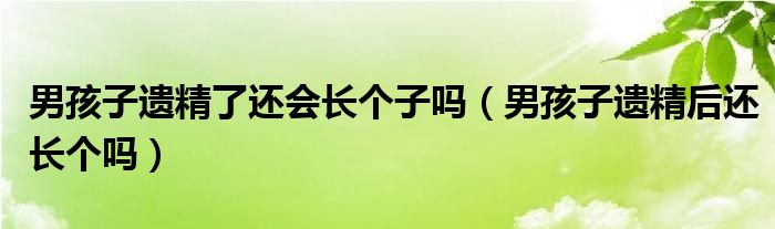 男孩子遗精了还会长个子吗（男孩子遗精后还长个吗）