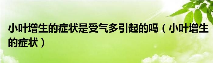 小叶增生的症状是受气多引起的吗（小叶增生的症状）