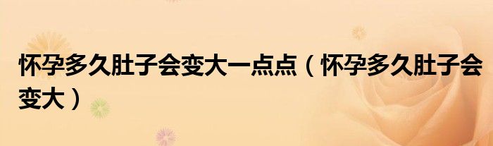 怀孕多久肚子会变大一点点（怀孕多久肚子会变大）