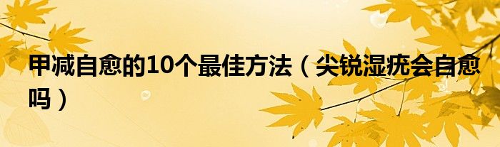 甲减自愈的10个最佳方法（尖锐湿疣会自愈吗）