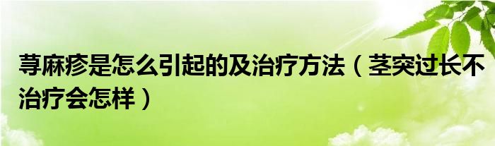 荨麻疹是怎么引起的及治疗方法（茎突过长不治疗会怎样）