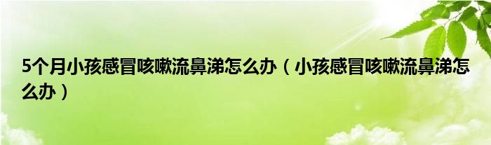 5个月小孩感冒咳嗽流鼻涕怎么办（小孩感冒咳嗽流鼻涕怎么办）