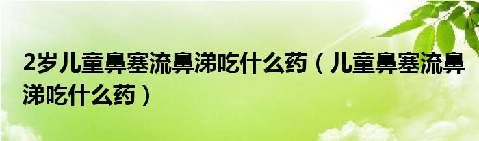 2岁儿童鼻塞流鼻涕吃什么药（儿童鼻塞流鼻涕吃什么药）