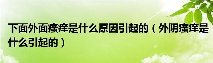 下面外面瘙痒是什么原因引起的（外阴瘙痒是什么引起的）