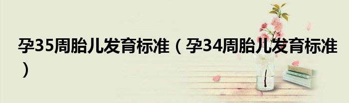 孕35周胎儿发育标准（孕34周胎儿发育标准）