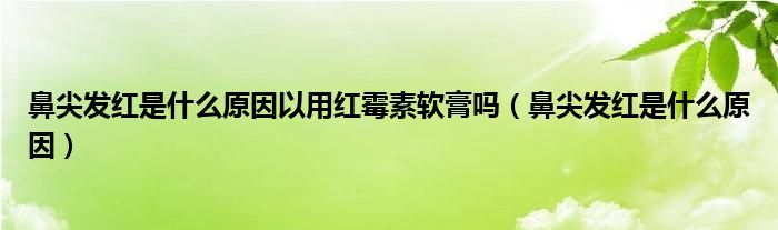 鼻尖发红是什么原因以用红霉素软膏吗（鼻尖发红是什么原因）