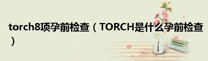 torch8项孕前检查（TORCH是什么孕前检查）