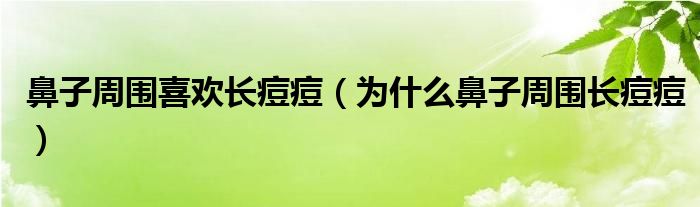 鼻子周围喜欢长痘痘（为什么鼻子周围长痘痘）